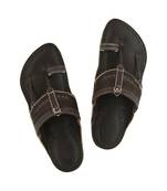 Dark brown Mens Leather Chappal