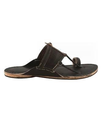 Dark brown Mens Leather Chappal 3