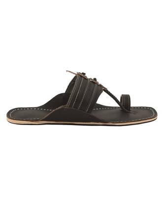 Dark brown Mens Leather Chappal 3