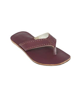Purple Mens Leather Chappal 2