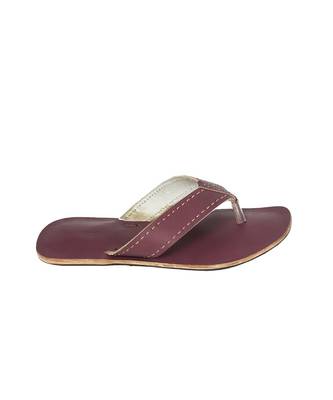 Purple Mens Leather Chappal 3