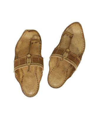 Natural Mens Leather Chappal 1