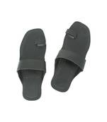 Black Mens Leather Chappal