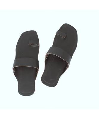 Dark brown Mens Leather Chappal 1