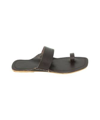 Dark brown Mens Leather Chappal 3