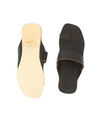 Dark brown Mens Leather Chappal 4