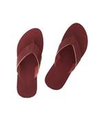red Mens Leather Chappal