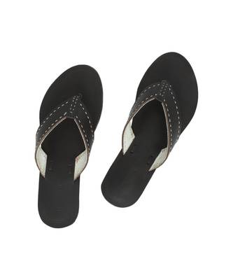 Dark brown Womens Leather Chappal 1