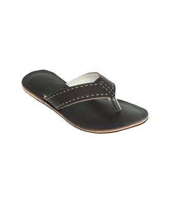Dark brown Womens Leather Chappal 2