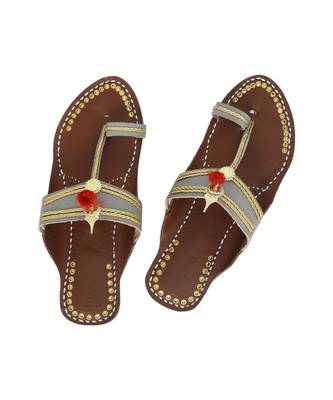 brown Womens Leather Chappal 1