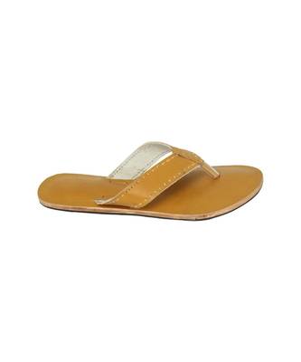Dark Yellow Womens Leather Chappal 3