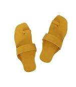Yellow Womens Leather Chappal