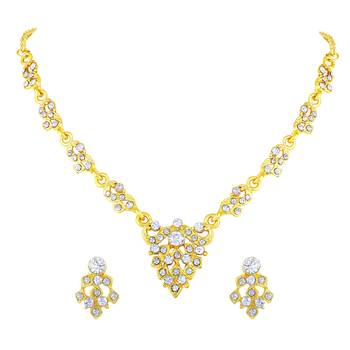 Contemporary Gold And Silver Plated Princess Style Set Of 3 Necklace Set Combo For Women 2