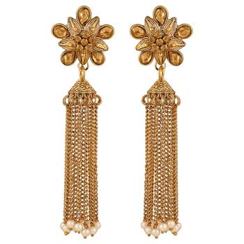 Trendy Chandbali Gold Plated Lct Stone Set Of 3 Earring Combo For Women 2