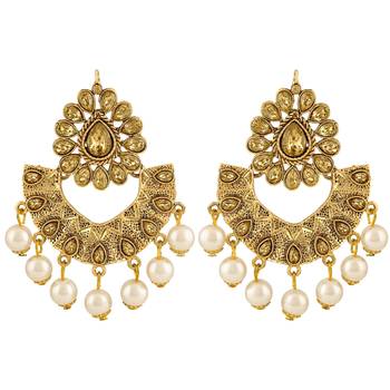 Trendy Chandbali Gold Plated Lct Stone Set Of 3 Earring Combo For Women 3