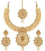 Marvellous Designer Gold Plated Choker Necklace Set For Women