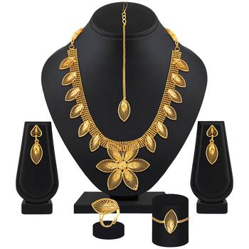 Exclusive Designer Gold Plated Multy Color Stone Set Of 3 Necklace Set Combo For Women 3
