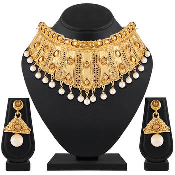 Rajwadi Wedding Wear Gold Plated Multy Color Stone Set Of 3 Necklace Set Combo For Women 4