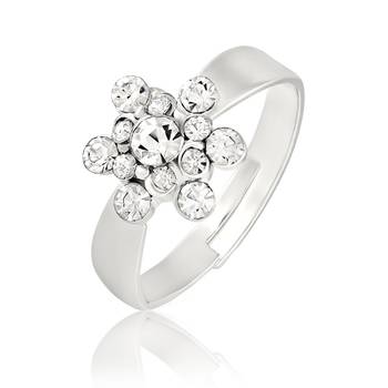 Stylish Silver Plated Flower Shape Set Of 1 Kada & 1 Finger Ring Combo For Women 3