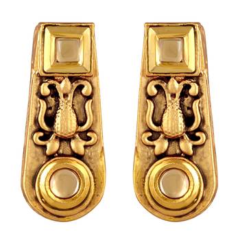 Excellent Designer Choker Style Gold Plated Necklace Set For Women 4
