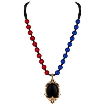Fancy Red And Blue Opera Style Necklace For Girls And Women 2