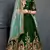 Dark Green Thread, Dori, Zari and Embroidered with Diamond Work Satin Lehenga choli for wedding