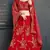 Tempting Red Thread, Dori, Zari and Embroidered with Diamond Work Taffeta Silk Lehenga choli for wedding