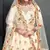 Cream Thread, Dori, Zari And Embroidered With Diamond Work Silk Semi Stitched Lehenga Choli For Wedding