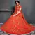 Orange Thread, Dori, Zari and Embroidered with Diamond Work Taffeta Silk Semi Stitched wedding lehenga