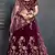 Hypnotizing Purple Dori, Zari And Sequins Embroidered Semi Velvet lehenga choli for bride