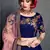 Dark Blue Thread, Dori, Zari and Embroidered with Diamond Work Taffeta Silk Semi Stitched wedding Lehenga