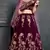 Hypnotizing Purple Dori, Zari And Sequins Embroidered Semi Velvet lehenga choli for bride