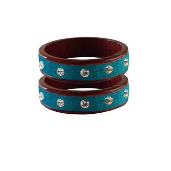 Firozi Stone Stud Lac Bangle For Women 1