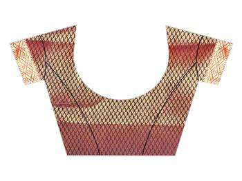  red woven kanchipuram silk saree with blouse 4