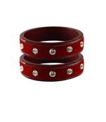Red Stone Stud Lac Bangle For Women