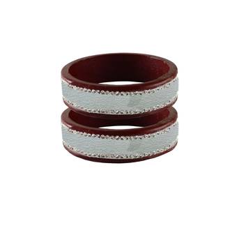 White Stone Stud Lac Bangle For Women 1