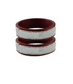White Stone Stud Lac Bangle For Women