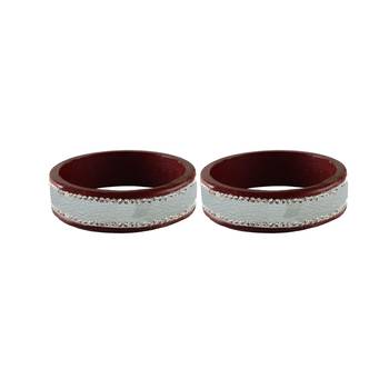 White Stone Stud Lac Bangle For Women 2