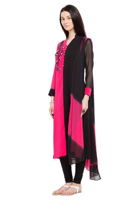 Pink Embroidered Georgette Salwar 2