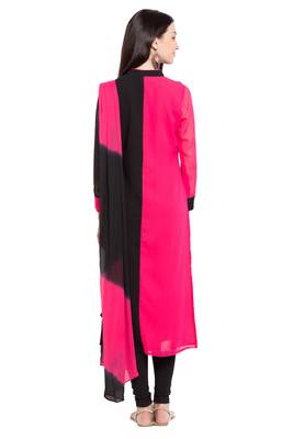 Pink Embroidered Georgette Salwar 4