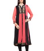 Pink Embroidered Georgette Salwar