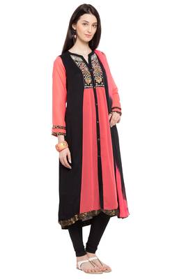 Pink Embroidered Georgette Salwar 3