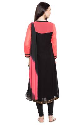 Pink Embroidered Georgette Salwar 4