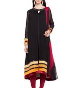 Black Embroidered Georgette Salwar