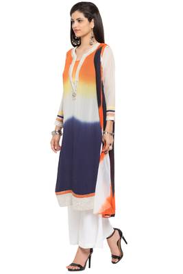 Multicolor Embroidered Georgette Salwar 2