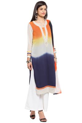 Multicolor Embroidered Georgette Salwar 3