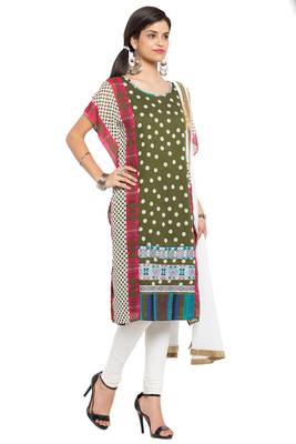 Green Polka Dots Georgette Salwar 3