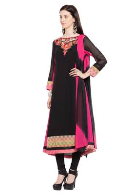Black Embroidered Georgette Salwar 2