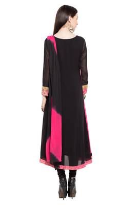 Black Embroidered Georgette Salwar 4