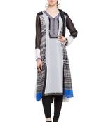 White Shibori Georgette Salwar